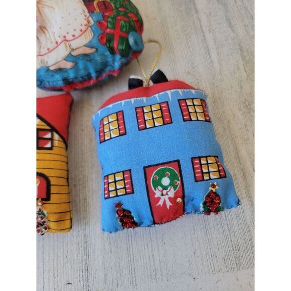 Mini plush house pillow girl Victorian ornament set Xmas - Picture 7 of 8